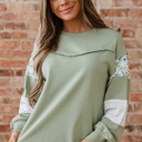 Laurel Green XL Oaklee Relaxed French Terry Top