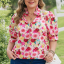  Oaklynn Puff Short Sleeve PLUS Top