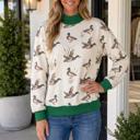 Multicolour Large Oliveya Patchwork Colorblock High Sweatshirt