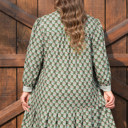  Olivia 4 Sleeve Floral PLUS Dress