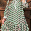 Olivia 4 Sleeve Floral PLUS Dress