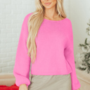  Olivia Backless Bubble Sleeve Sweater