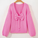  Olivia Backless Bubble Sleeve Sweater