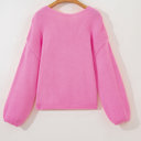  Olivia Backless Bubble Sleeve Sweater