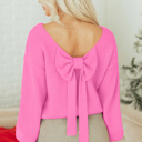 Bonbon Large Olivia Backless Bubble Sleeve Sweater