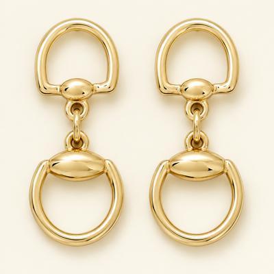 Olivia Equestrian Horse Bit Ring Drop Earrings