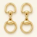  Olivia Equestrian Horse Bit Ring Drop Earrings