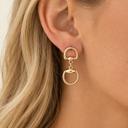  Olivia Equestrian Horse Bit Ring Drop Earrings