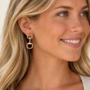 Olivia Equestrian Horse Bit Ring Drop Earrings