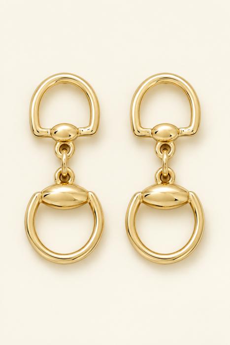 Olivia Equestrian Horse Bit Ring Drop Earrings