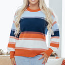 Dark Blue Medium Olivia Round Neck Tunic Sweater