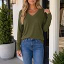  Olivia Sleeve Solid Top Long Sleeve Top