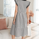  Opal Contrast Trim Midi Dress