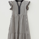  Opal Contrast Trim Midi Dress