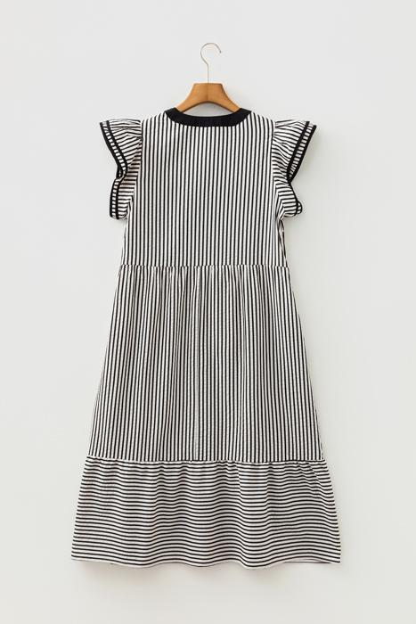 Opal Contrast Trim Midi Dress