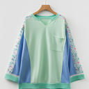  Opal Sleeve Notched top Long Sleeve PLUS Top