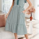  Ophelia Contrast Trim Midi Dress
