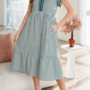  Ophelia Contrast Trim Midi Dress