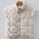 Khaki Small Ophelia Quilted Zip Up Vest