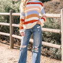 Oragita Colorblock Drop Shoulder Sweater