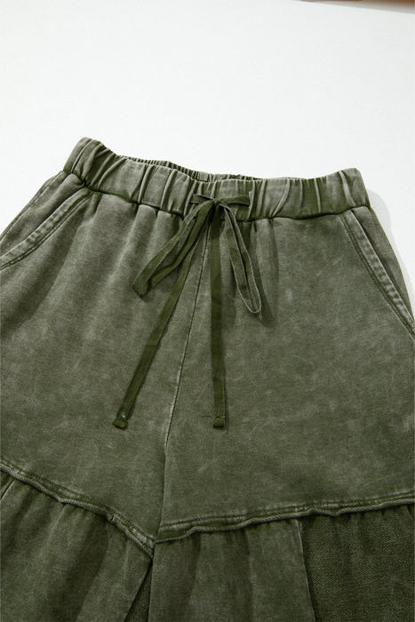 Paisley Leg Patchwork Drawstring Pants