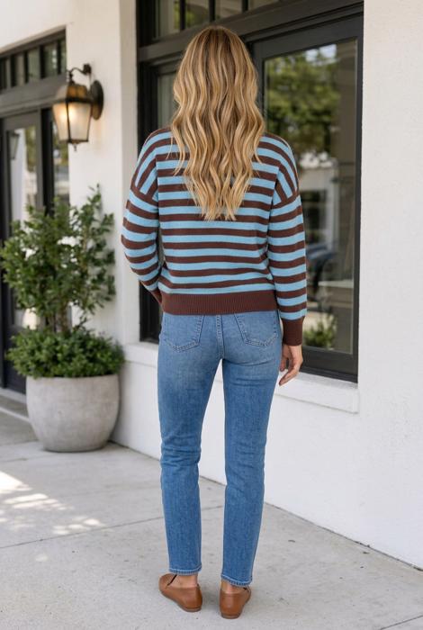 Palmer Block Loose Cuffed Sweater