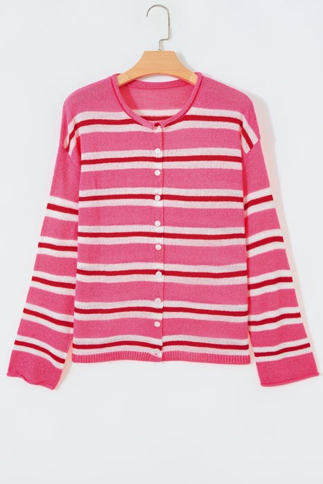 Palmer Striped Drop Shoulder Cardigan