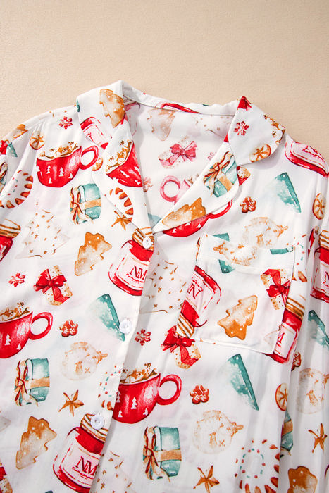 Paris Pants Pajama Set Long Sleeve Top