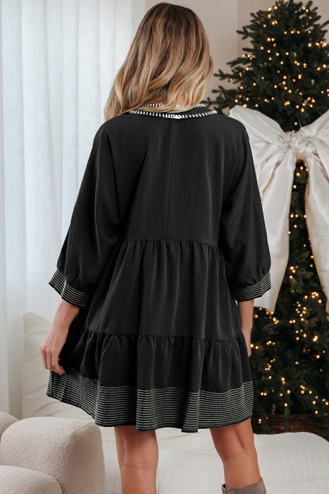 Patara Sleeve Tiered Mini Dress
