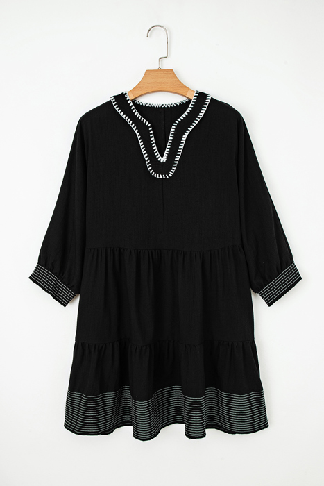 Patara Sleeve Tiered Mini Dress