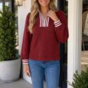 Racing Red Large Patience Patchwork Zip Pullover