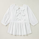  Paula Bow Knot Cutout Back Blouse