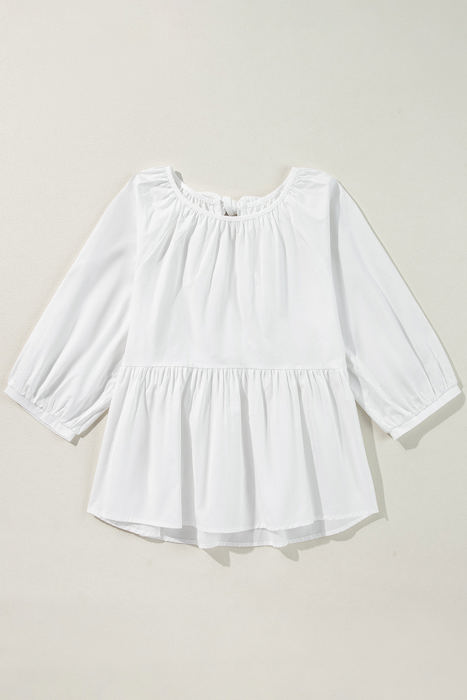 Paula Bow Knot Cutout Back Blouse