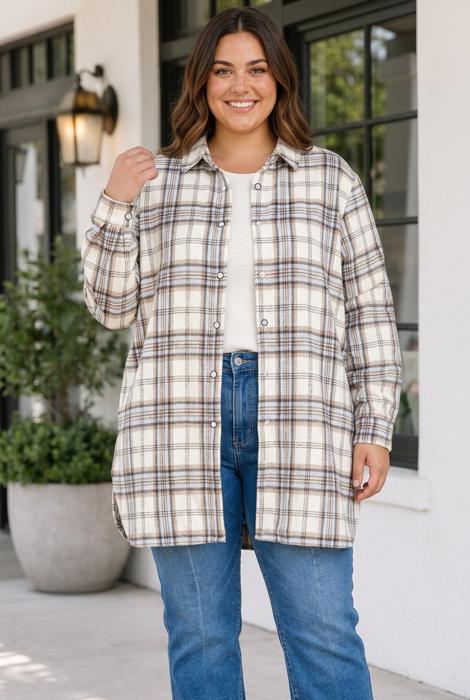 Paula Print Tunic PLUS Shacket