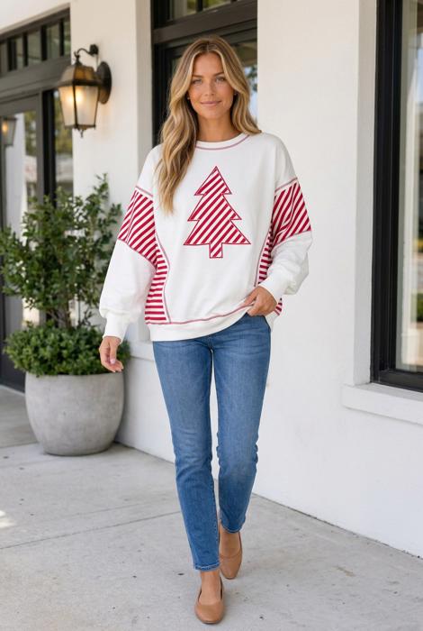 Paulia Patchwork Puff Sleeve Top