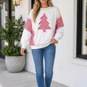  Paulia Patchwork Puff Sleeve Top