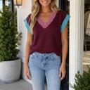 Burgundy Large Pauline Sleeve Loose Sweater