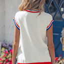  Peyton Trim Short Sleeve Sweater