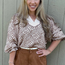  Phoebe Collar Puff Sleeve Top