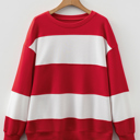 Red Large Phoebe Drop Shoulder Baggy Sweatshirt