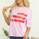 Pink Bow Flag Tee