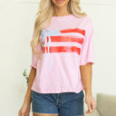  Pink Bow Flag Tee