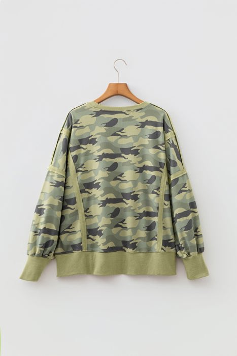 Piper Contrast Trim Oversized Long Sleeve Top