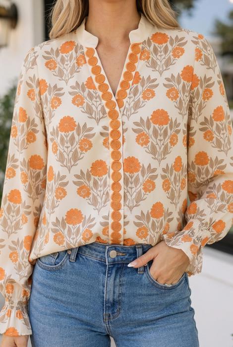 Piper Long Sleeve Blouse Long Sleeve Top