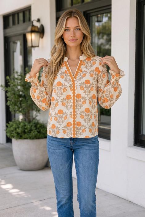 Piper Long Sleeve Blouse Long Sleeve Top