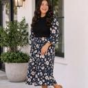 Black 2X Piper Long Sleeve Shift PLUS Dress