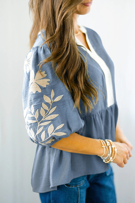 Piper Puff Sleeve Babydoll Blouse