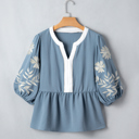  Piper Puff Sleeve Babydoll Blouse