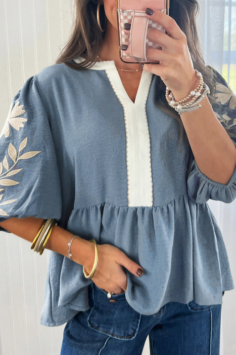 Piper Puff Sleeve Babydoll Blouse