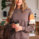 Dark Khaki Small Piper Pullover Casual Sweatshirt
